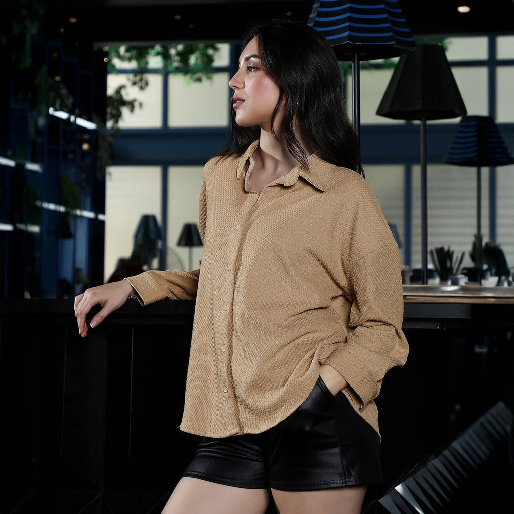 Hive-Tactile Oversized Shirt