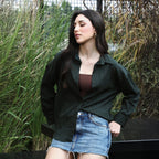 Lined-Tactile Oversized Shirt
