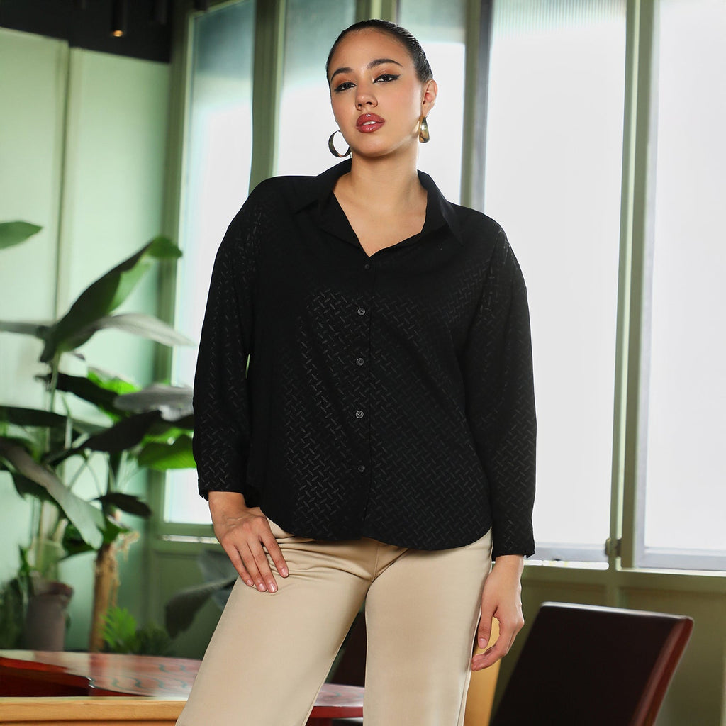 Marquise-Imprint Oversized Shirt