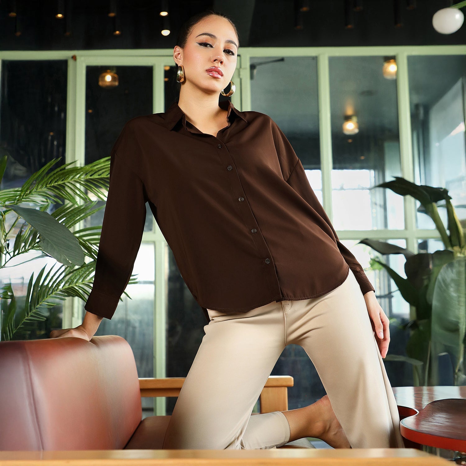 Satin Oversized Shirt