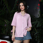 Chunky-Ribbed Oversized Shirt