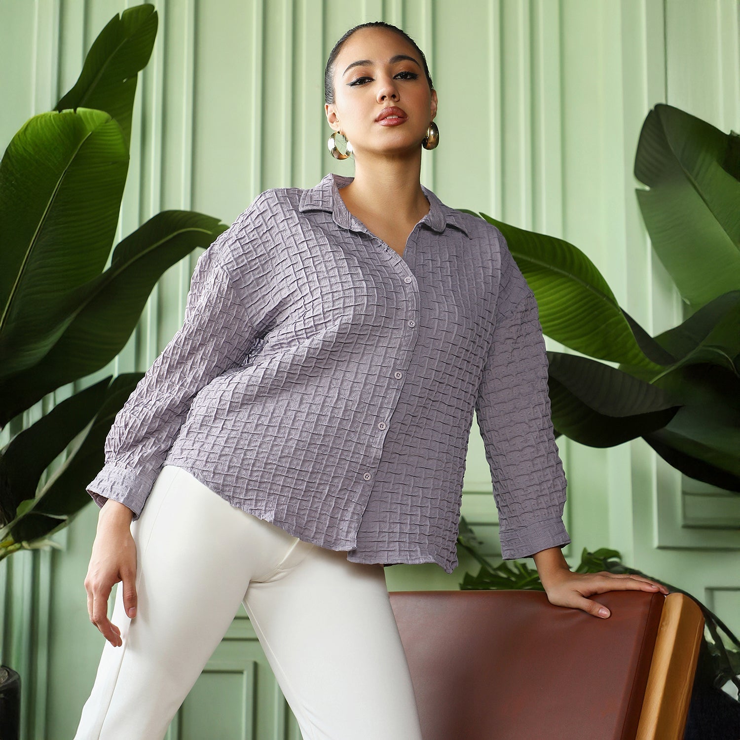 Interweave-Tactile Oversized Shirt