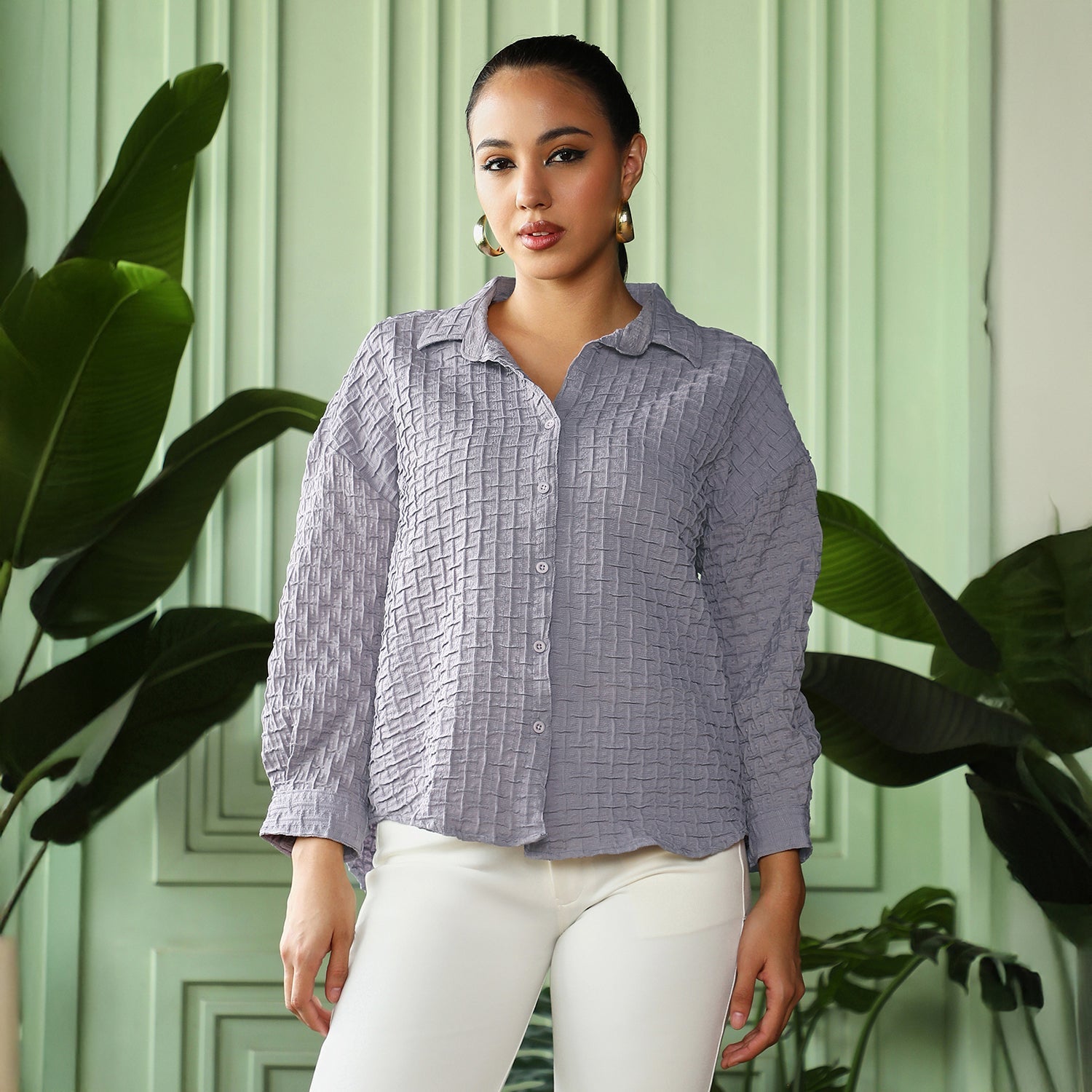Interweave-Tactile Oversized Shirt