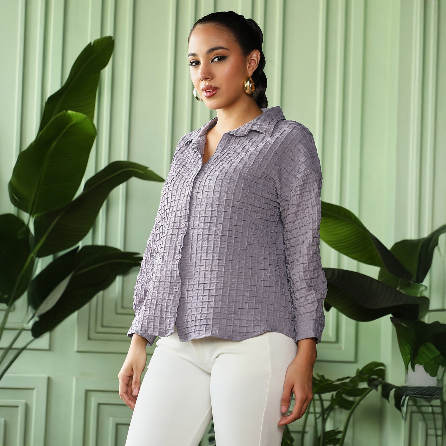 Interweave-Tactile Oversized Shirt