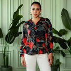 Artistic-Block Oversized Shirt