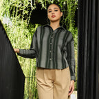 Multitrack-Striped Oversized Shirt