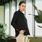 Marquise-Imprint Curved Shirt
