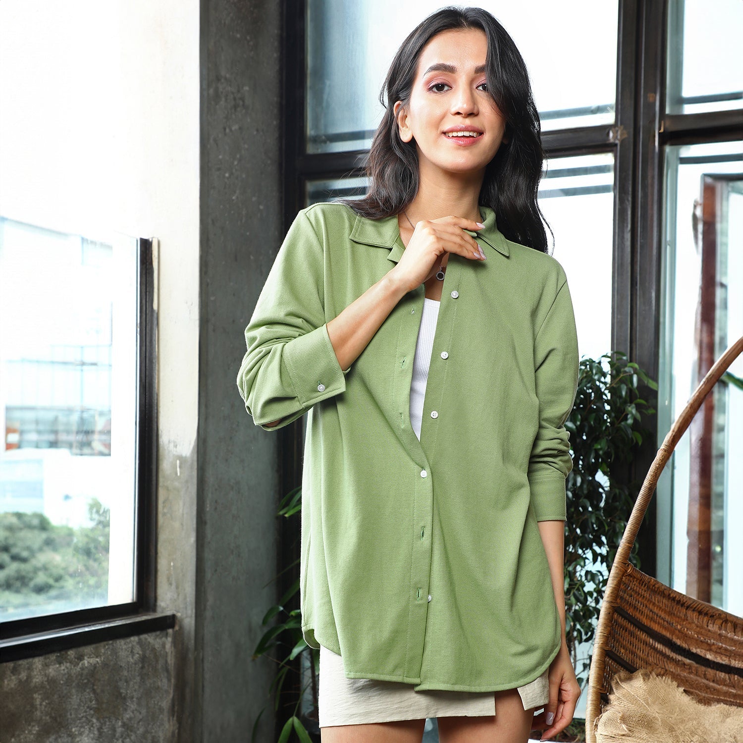 Solid Boxy Shirt