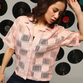 Cubic-Mesh Oversized Shirt