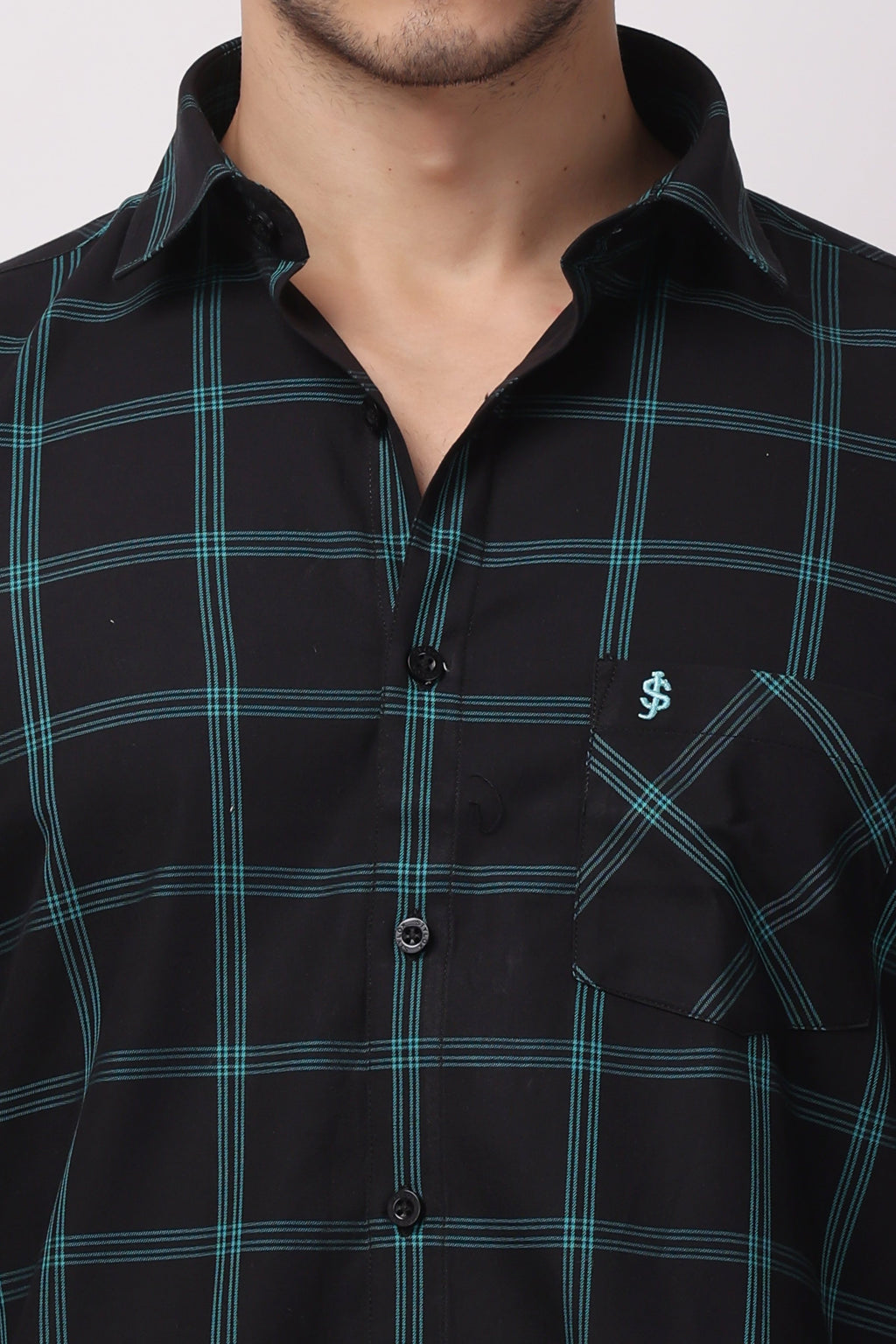Stylox Regular Fit Full Sleeve Check Casual Shirt For Men's