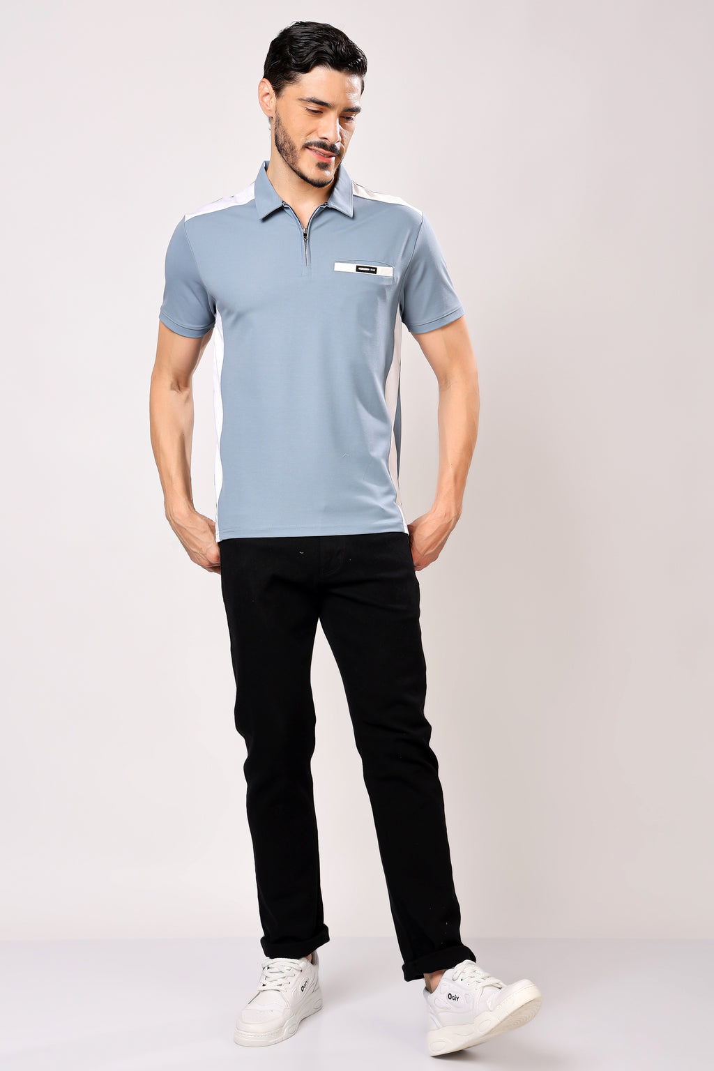 Stylox Men's Half Sleeve Casual Solid T-Shirt