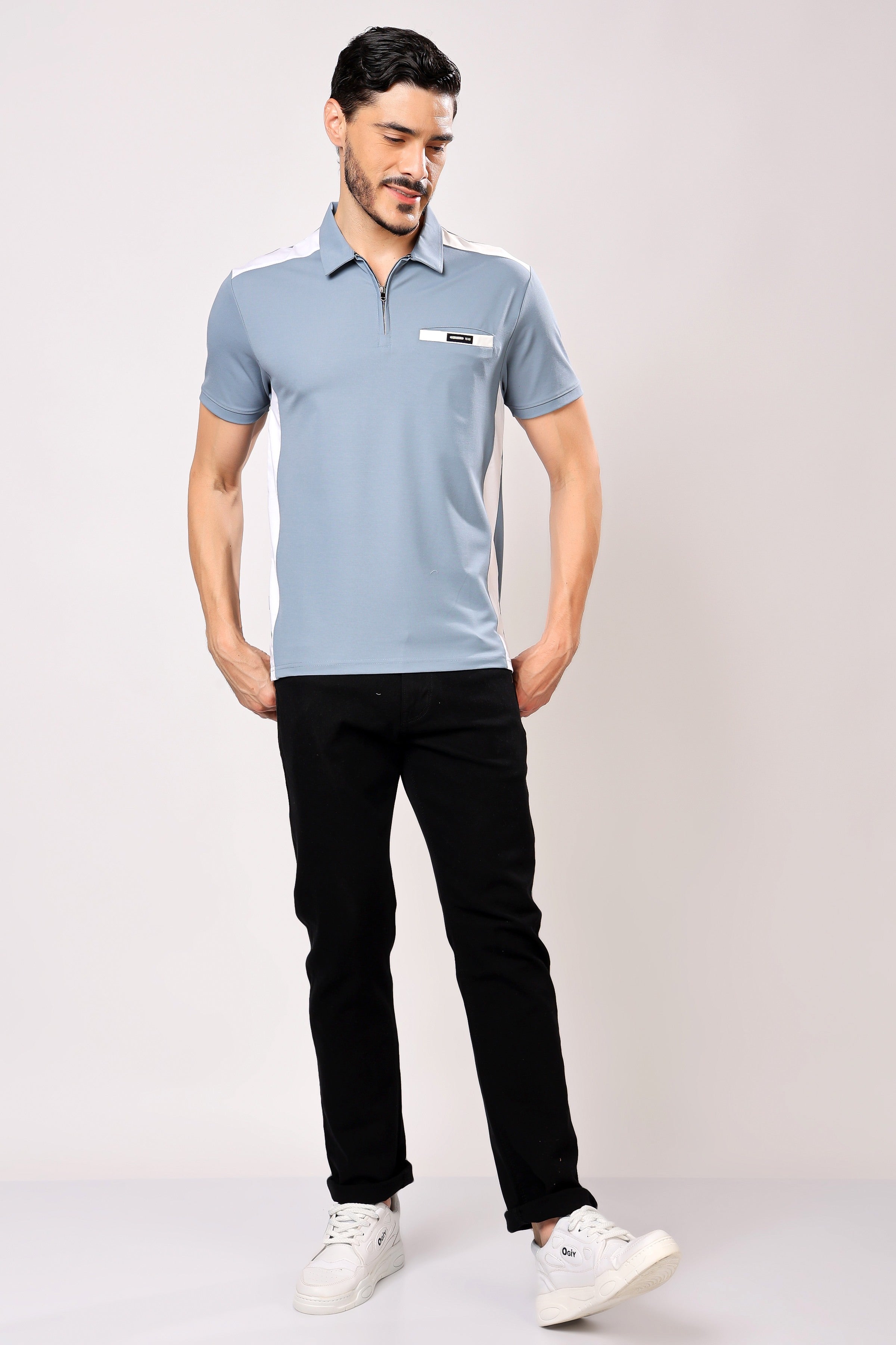 Stylox Men's Half Sleeve Casual Solid T-Shirt