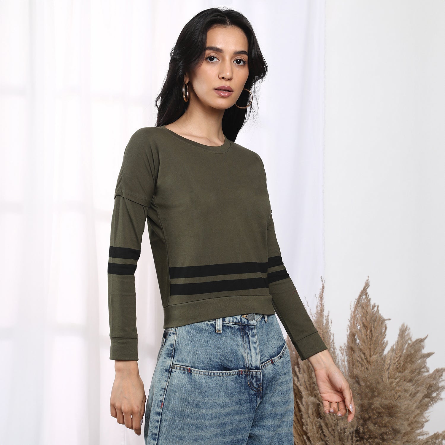 Contrast Striped Top