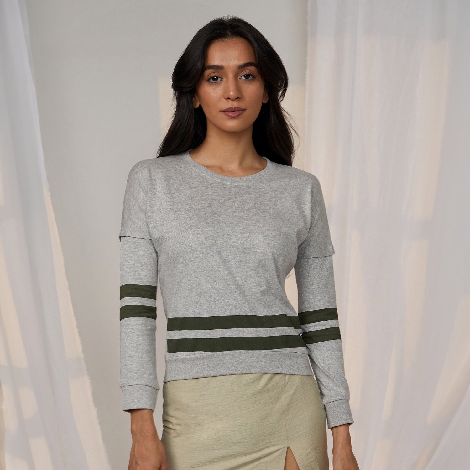Heathered Striped Top