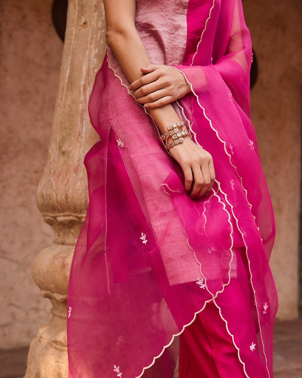 ShopKapaas Rani Strappy Kurta Set - Without Dupatta