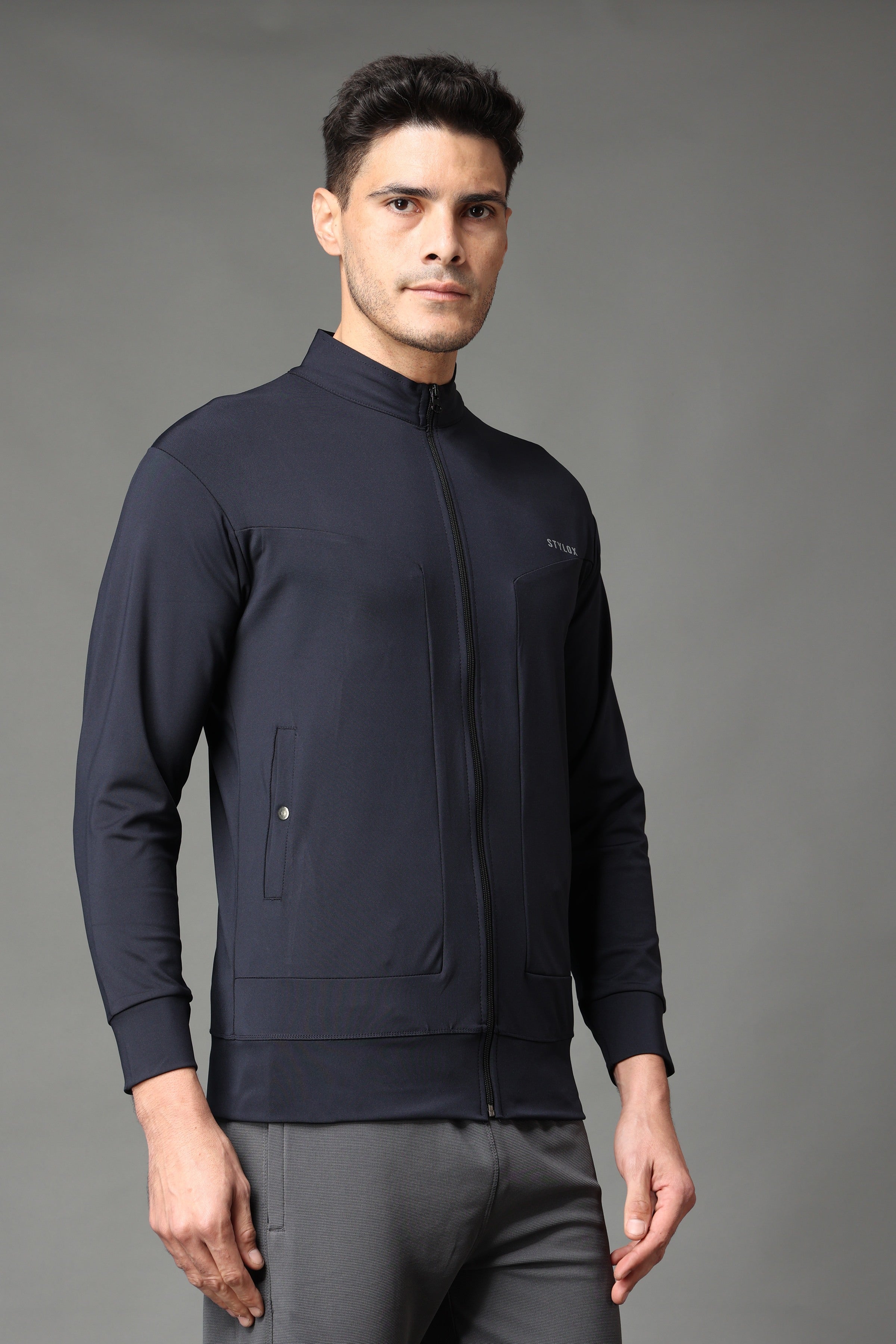 Stylox Regular Fit Full Sleeve Solid Winter Jacket for Men
