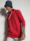 Campus Sutra Pullover Hoodie With Contrast Drawstring