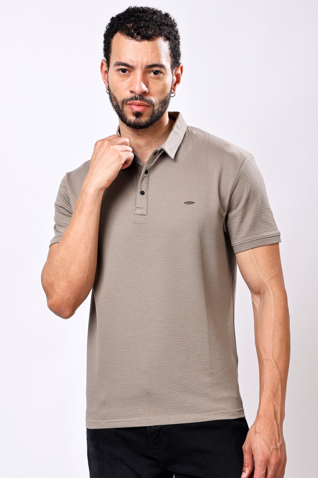 Stylox Men's Half Sleeve Casual Solid T-Shirt