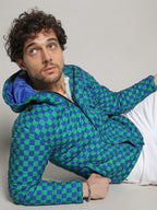 Campus Sutra Micro Buffalo Check Puffer Jacket