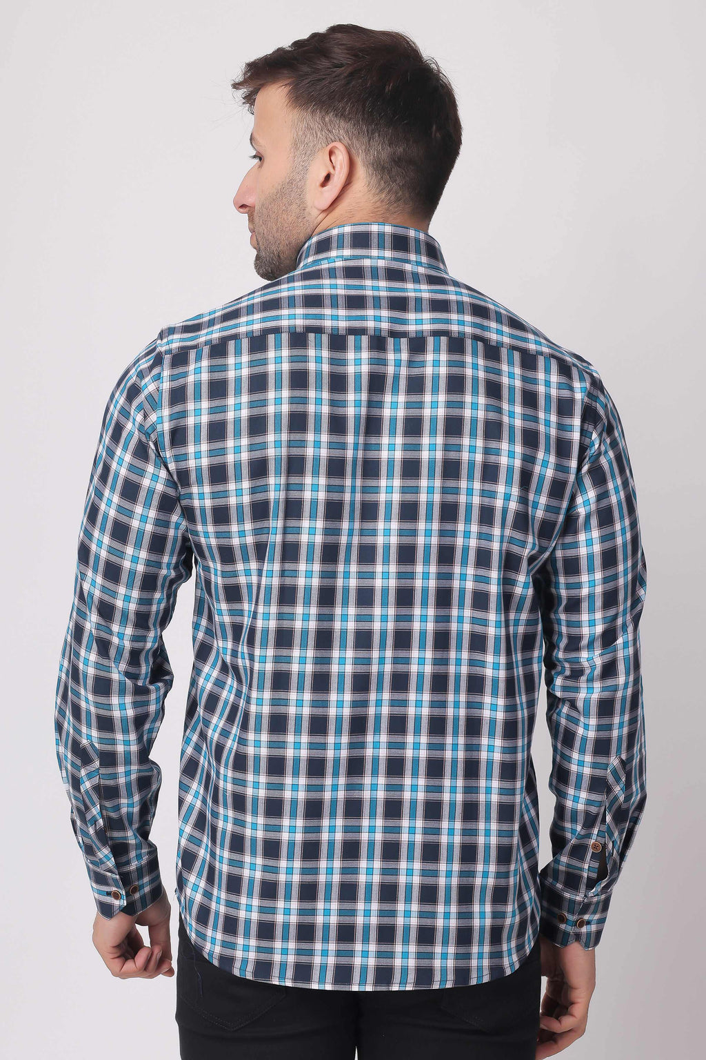 Stylox Regular Fit Full Sleeve Check Casual Shirt For Men's