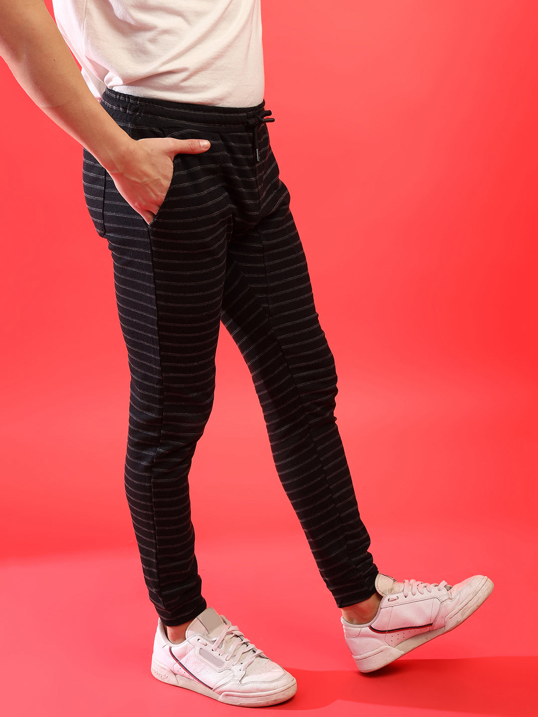 Campus Sutra Striped Jogger