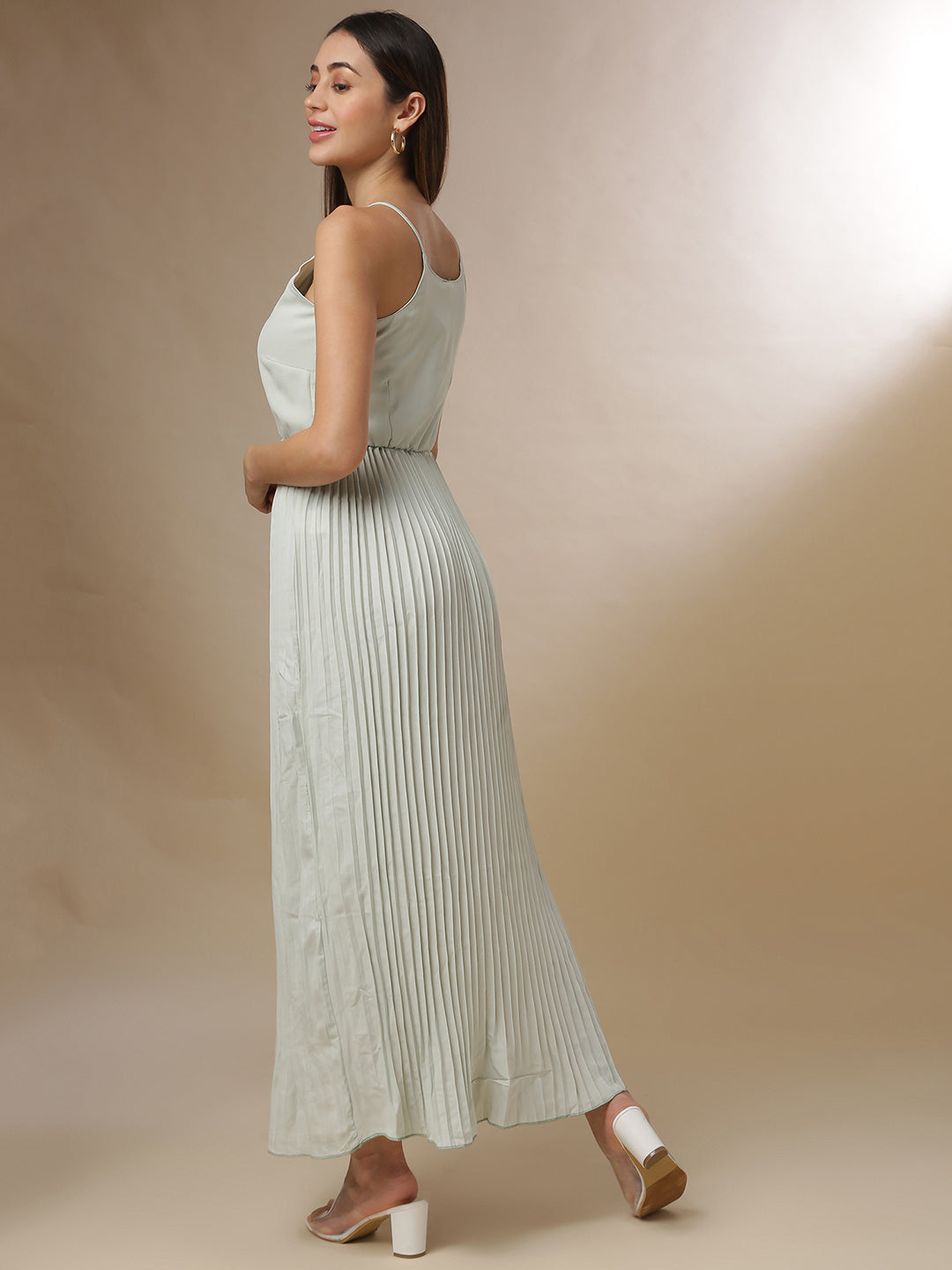 Pleated Midi Dress