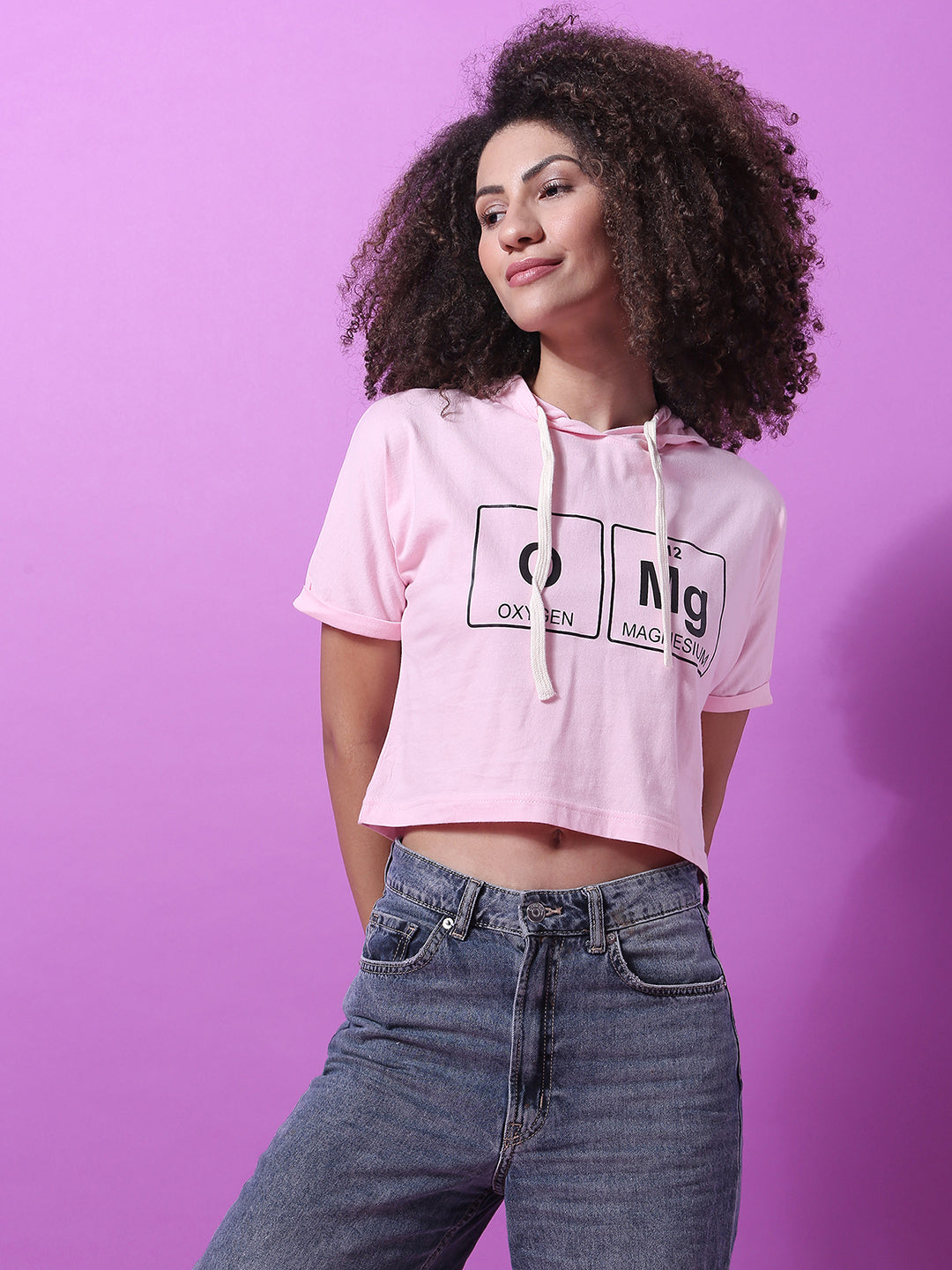 Omg Hooded Crop Top