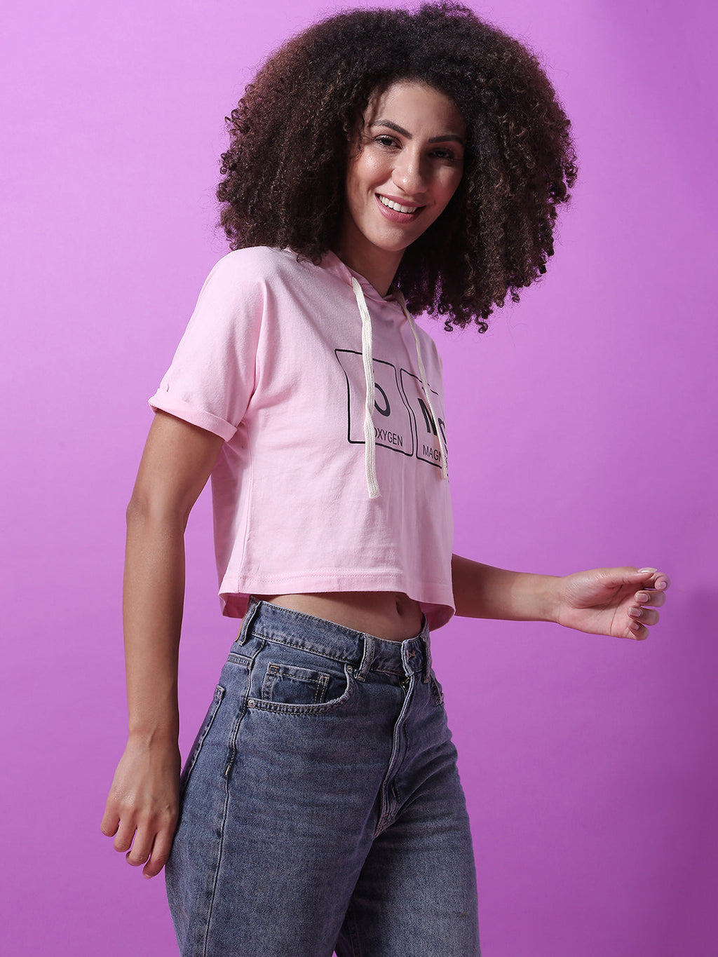 Omg Hooded Crop Top