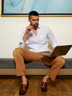 Campus Sutra Graph Check Shirt