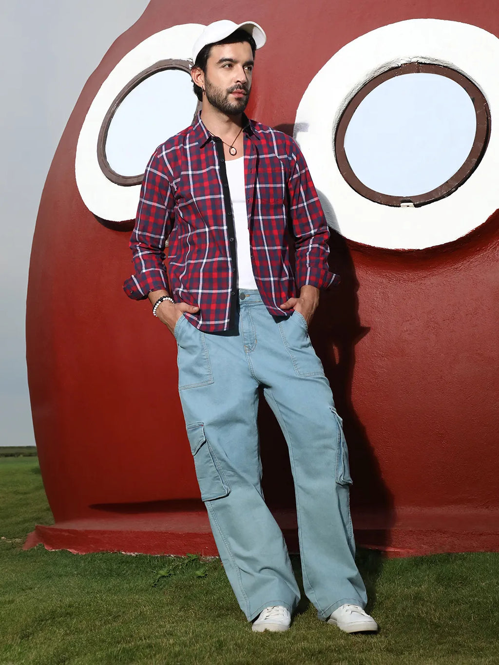 Campus Sutra Tartan Plaid Shirt