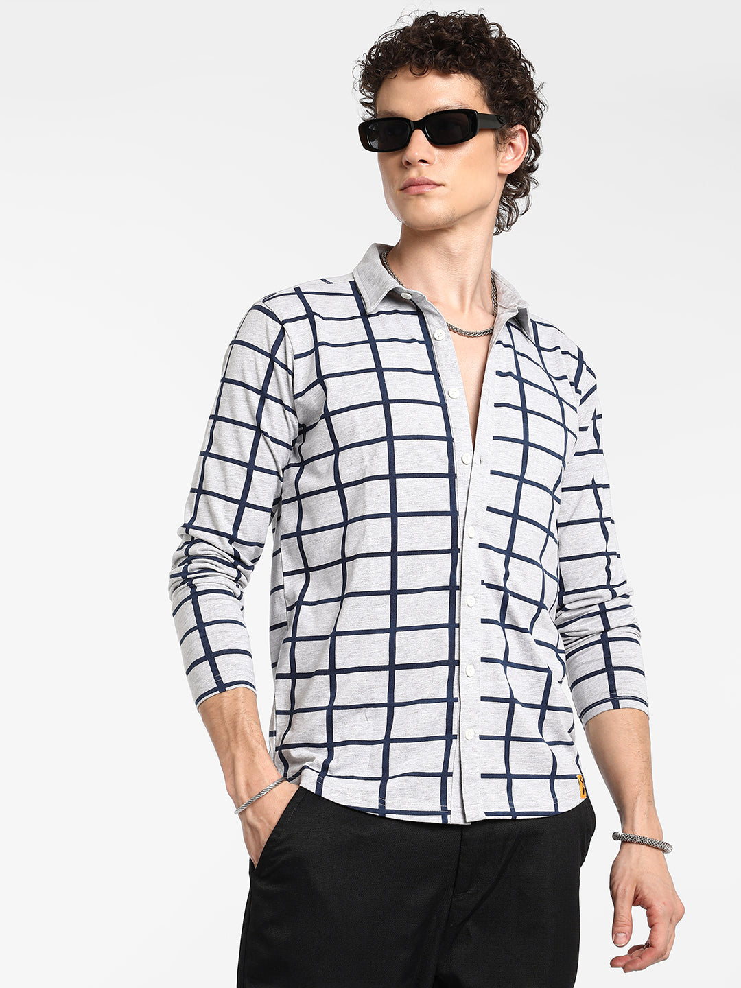 Campus Sutra Graph Check Shirt