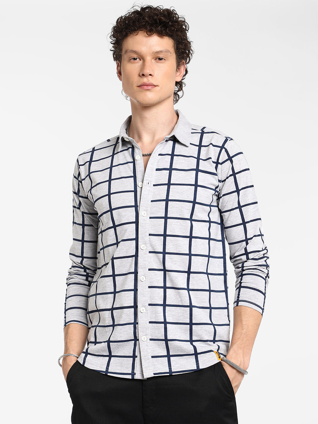 Campus Sutra Graph Check Shirt