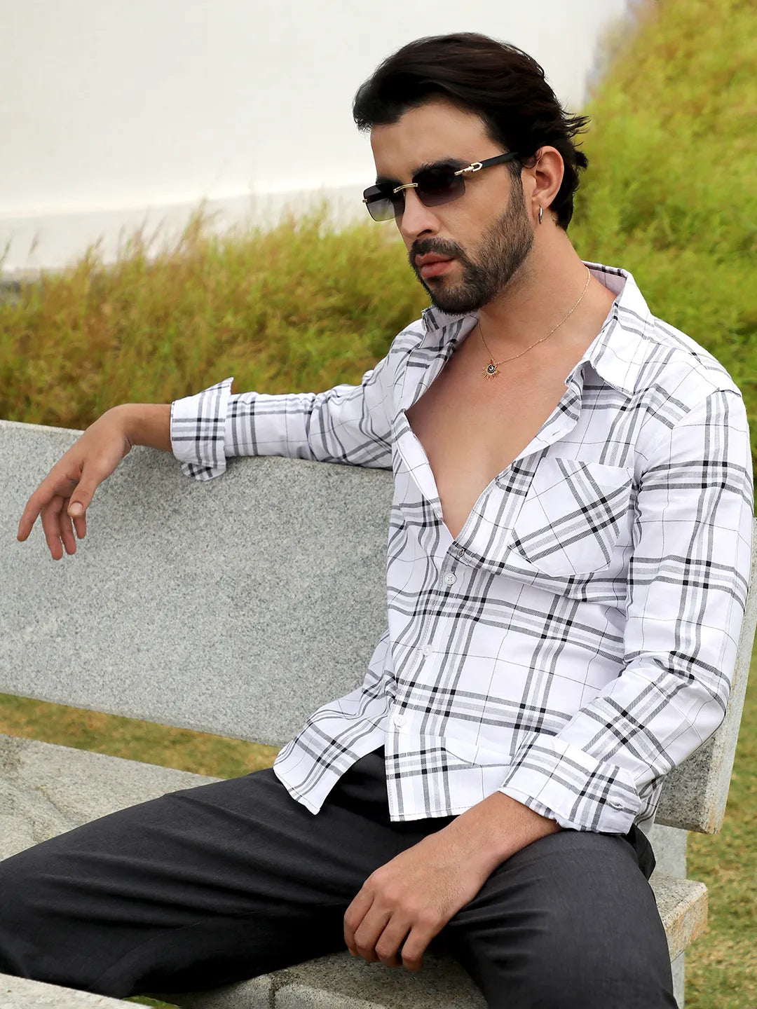 Campus Sutra Tartan Plaid Shirt