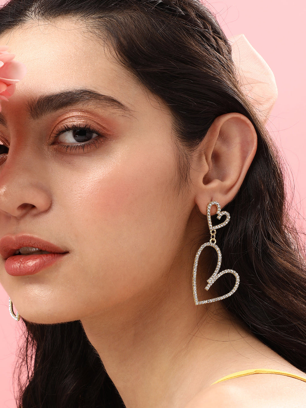 Haute Sauce The Bling-Cuoer Drop Earrings - Crystal Silver