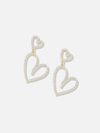 Haute Sauce The Bling-Cuoer Drop Earrings - Crystal Silver