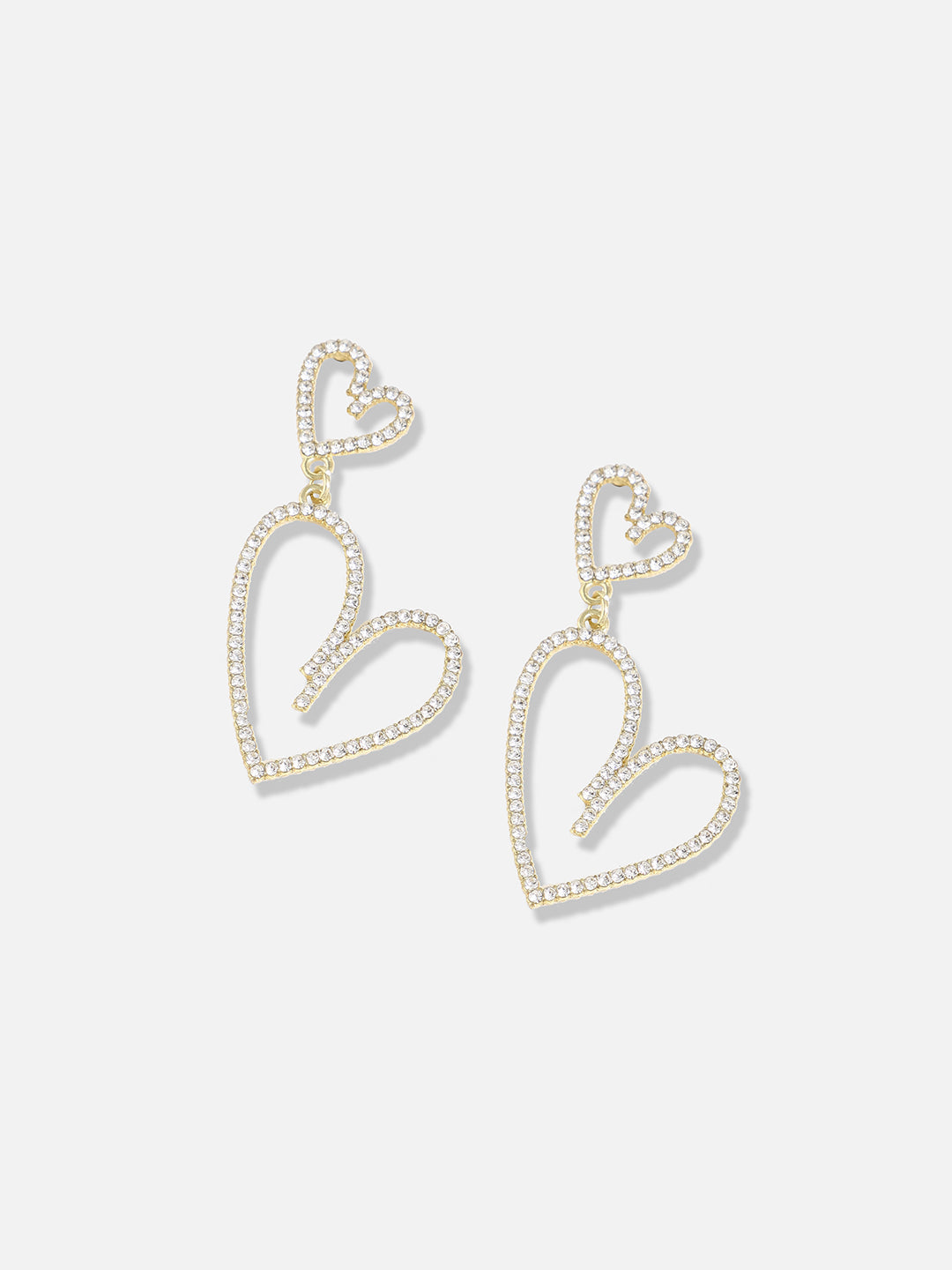 Haute Sauce The Bling-Cuoer Drop Earrings - Crystal Silver