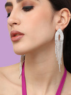 The Marquise-Bling Drop Earrings - Crystal Silver