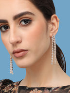 Haute Sauce The Tassel-Bling Drop Earrings - Crystal Silver