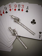 The Crystal-Twist Drop Earrings - Crystal Silver