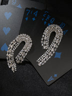 Haute Sauce The Crystal-Hanging Drop Earrings - Crystal Silver