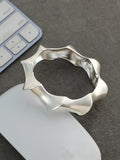 Haute Sauce The Chunky-Twist Bangle Bracelet - Metallic Silver