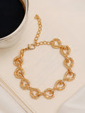The Hammered Orb-Link Chain Bracelet - California Gold