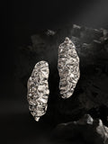 Haute Sauce The Foglia Drop Earrings - Metallic Silver