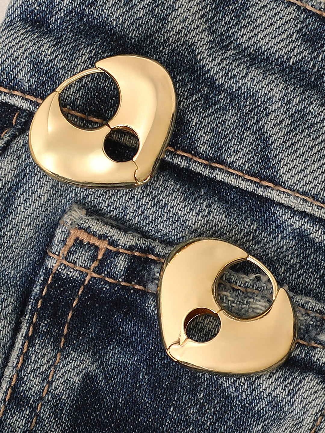 The Arched Hoop Earrings - California Gold