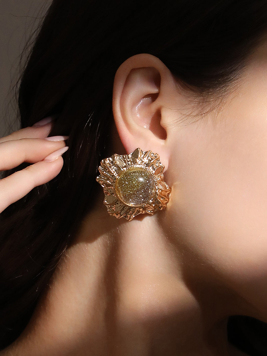 The Regentia Statement Earrings - Pale Yellow