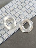The Myzo Drop Earrings - Metallic Silver
