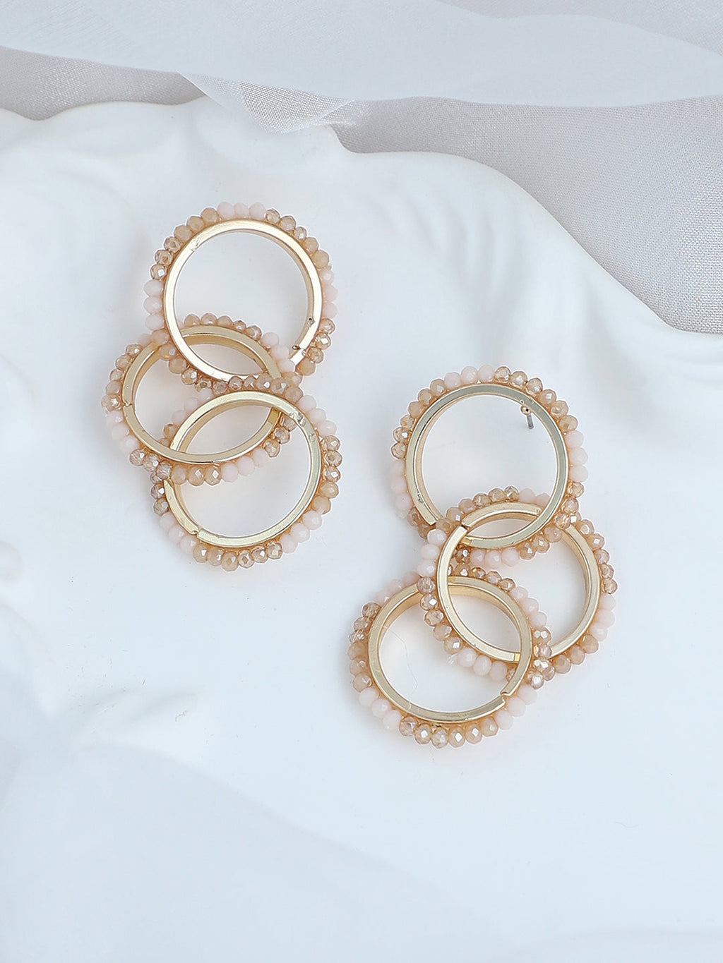 Haute Sauce The Bead-Loop Drop Earrings - Peach Pink