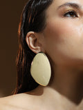 Haute Sauce The Abstarct-Plate Statement Earrings - Champayne Gold