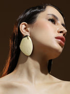 Haute Sauce The Abstarct-Plate Statement Earrings - Champayne Gold