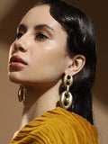 Haute Sauce The Dented-Bolt Drop Earrings - California Gold